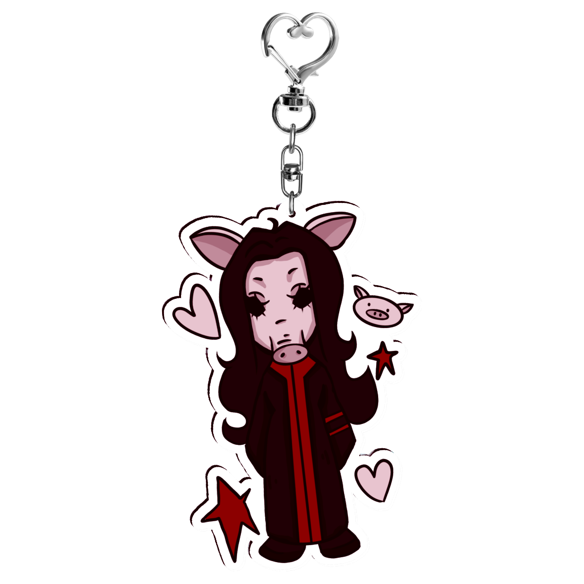 ⤷ ゛piggie amanda keychain ˎˊ˗
