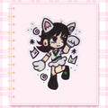 ‧₊ ᵎᵎ yves white cat stickers 🍎 ⋅ ˚✮