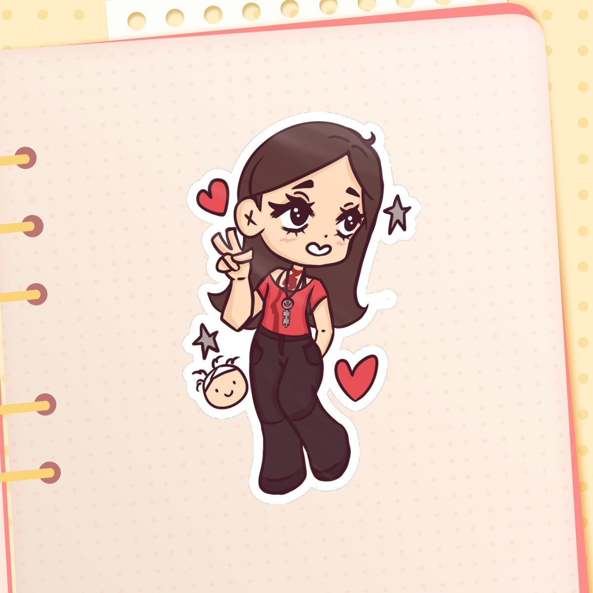 ⤷ ゛saw 3 amanda stickers ˎˊ˗