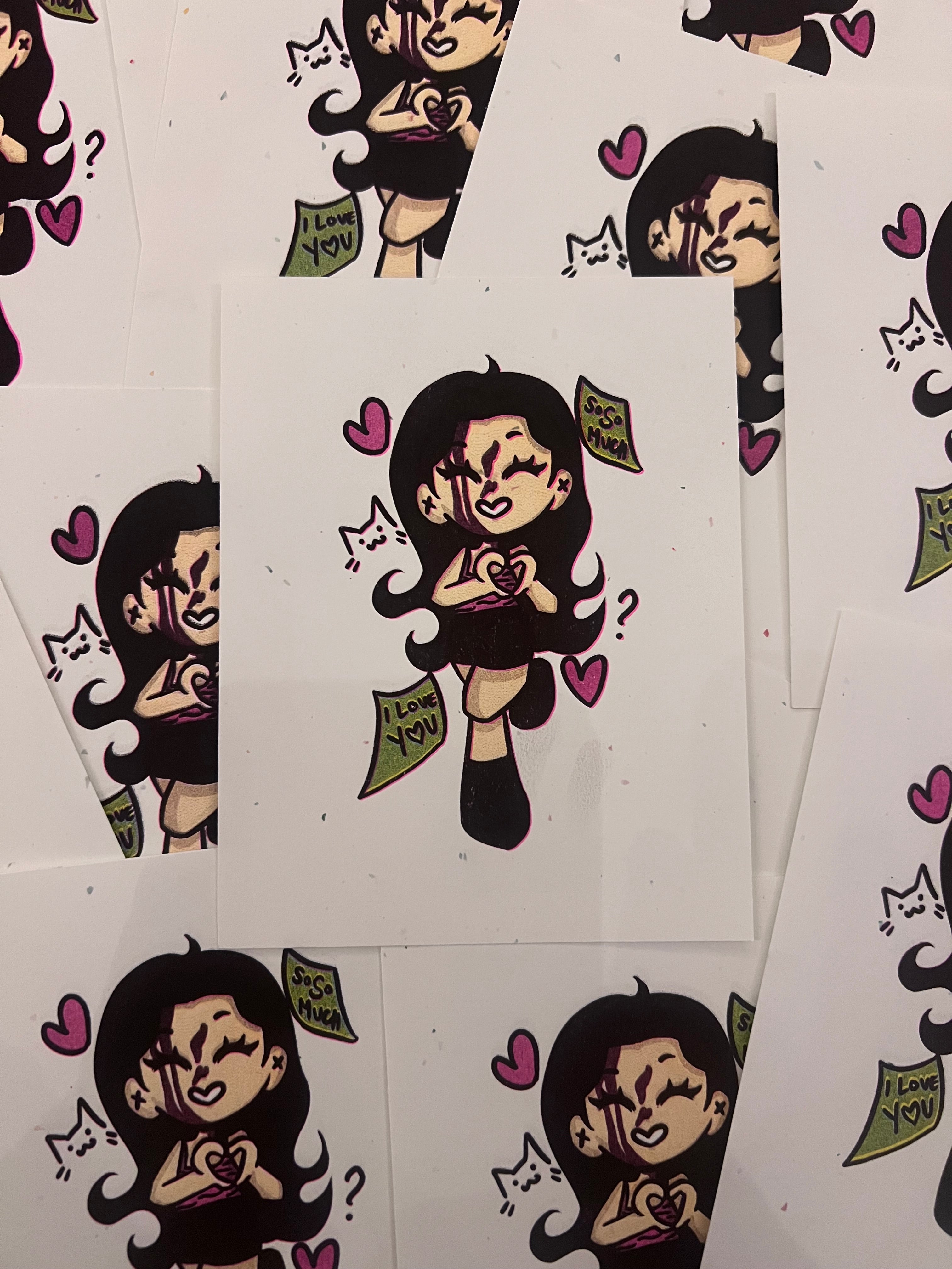 nikki loves you riso mini prints ^_−☆