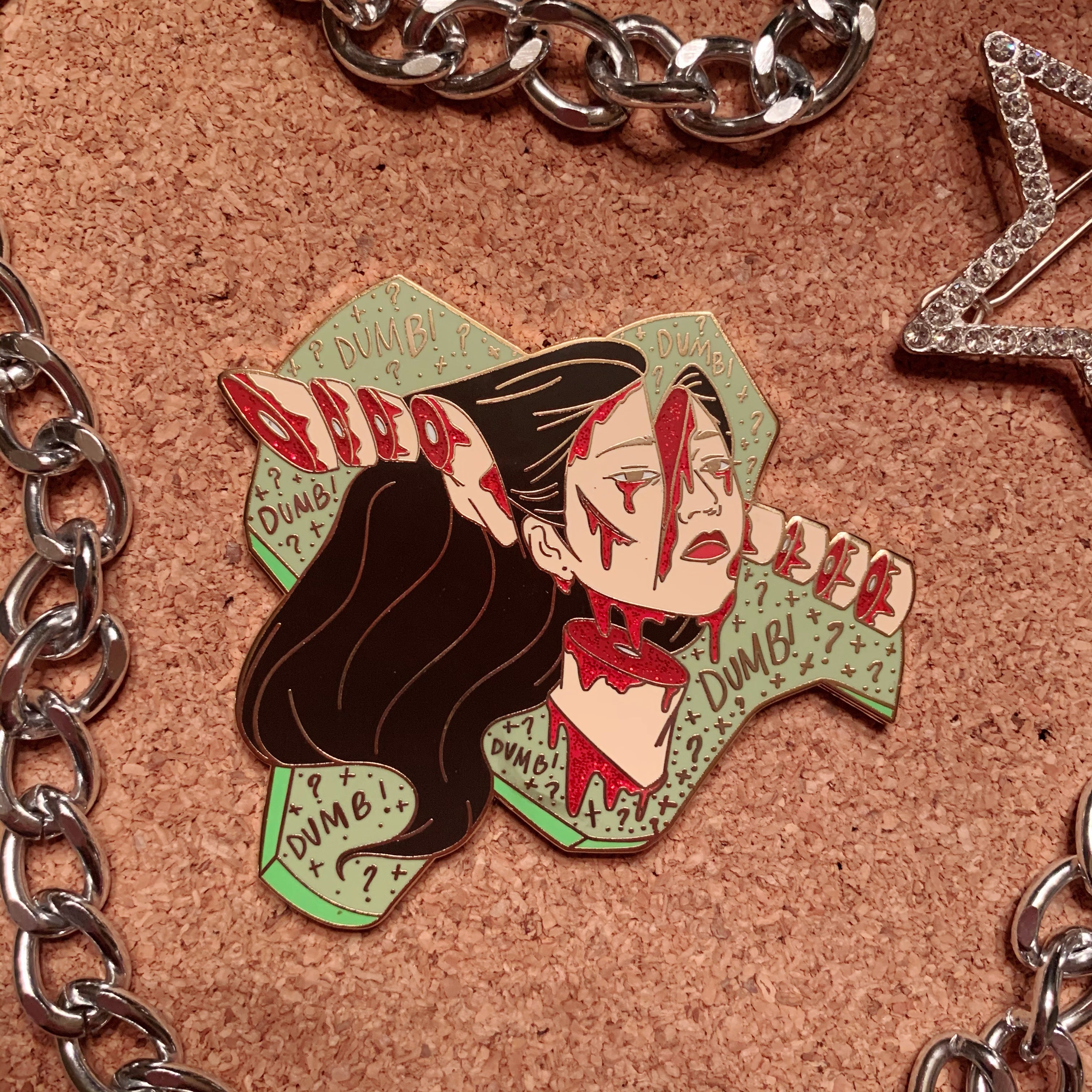 ꒷꒦ ˖ ° red velvet horror inspired enamel pins 🪓 ⋆ ｡