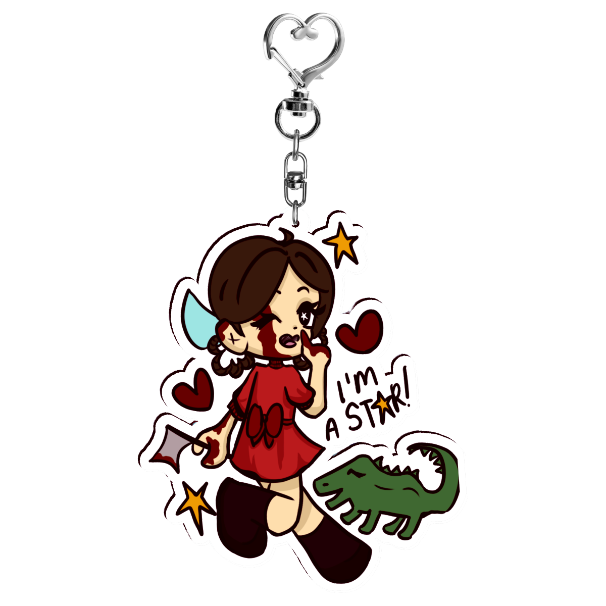 ⤷ ゛pearl's a star keychain ˎˊ˗
