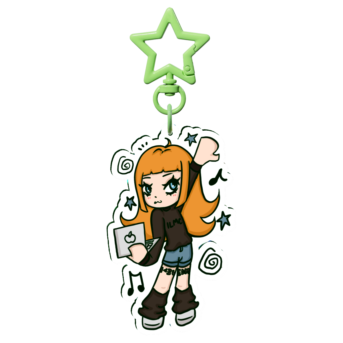 𝄞⨾ ninajirachi keychain 𓍢ִ໋🎧ྀི