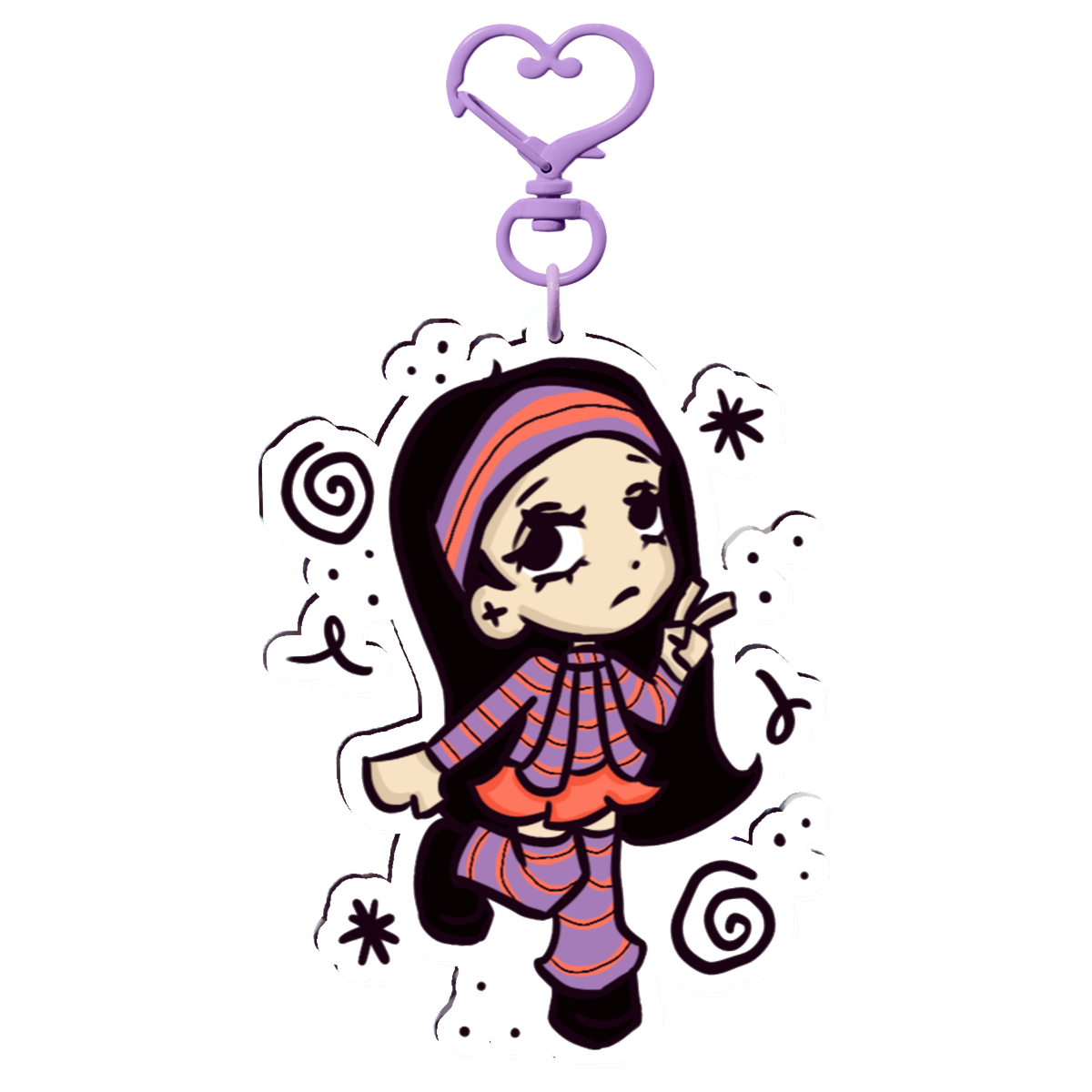‧₊ ᵎᵎ yves viola keychain 🍎 ⋅ ˚✮